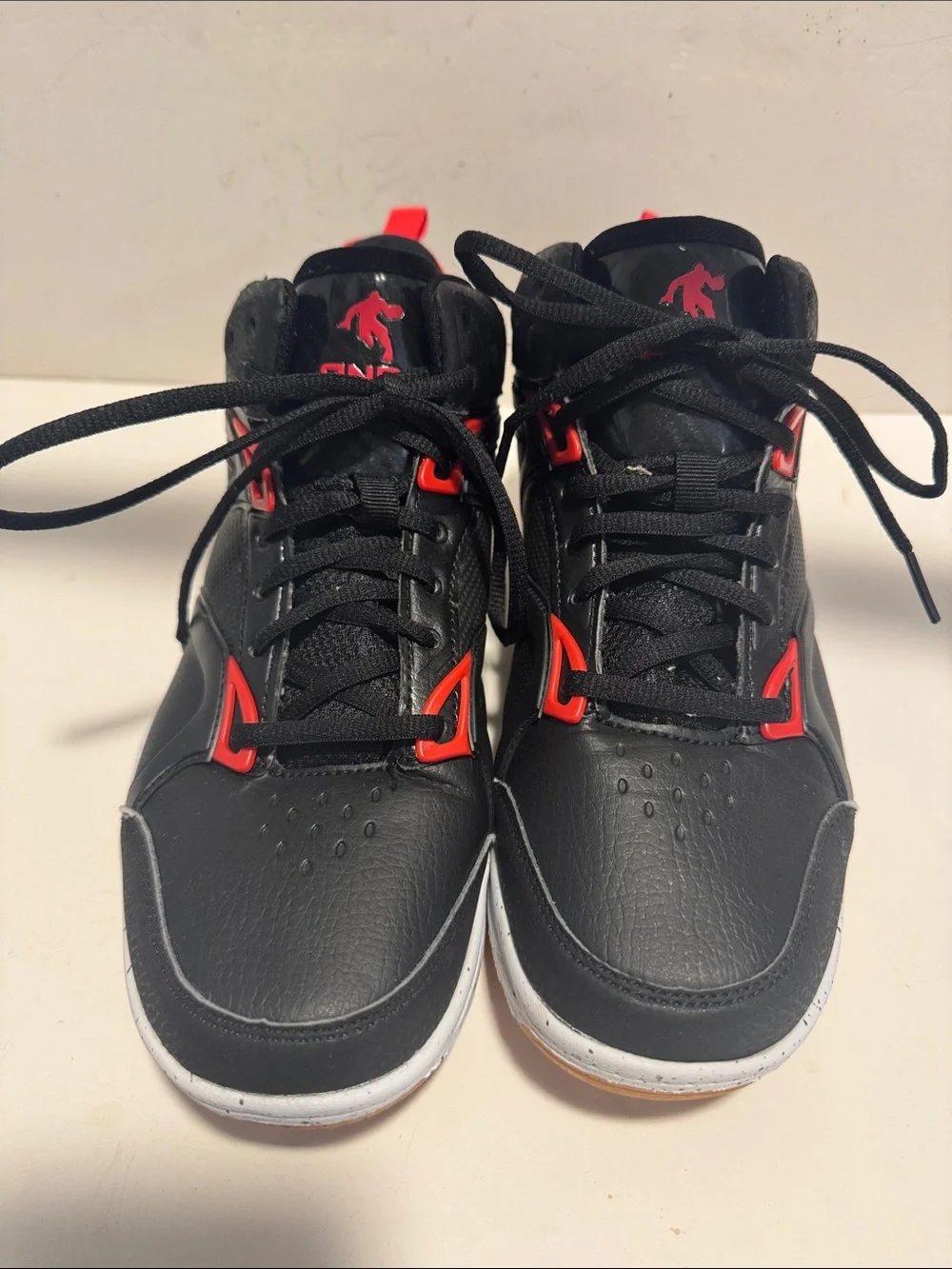 And1 Kids Black and Red High-Top Sneakers